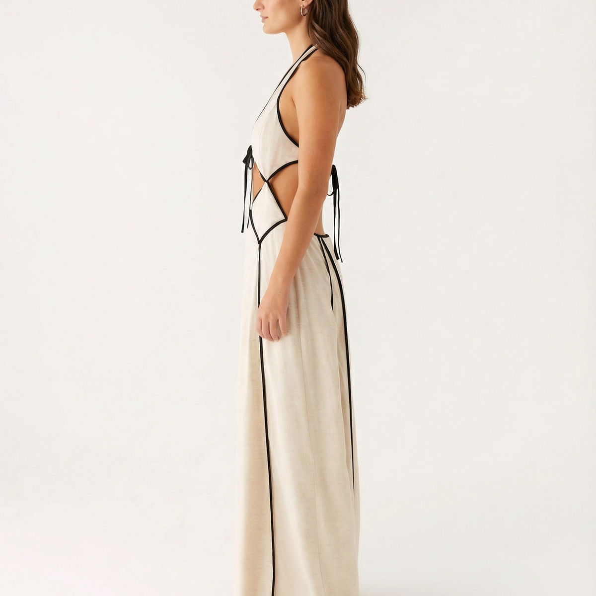 Valerie | Maxi Dress with Halter Cut-Out Detail