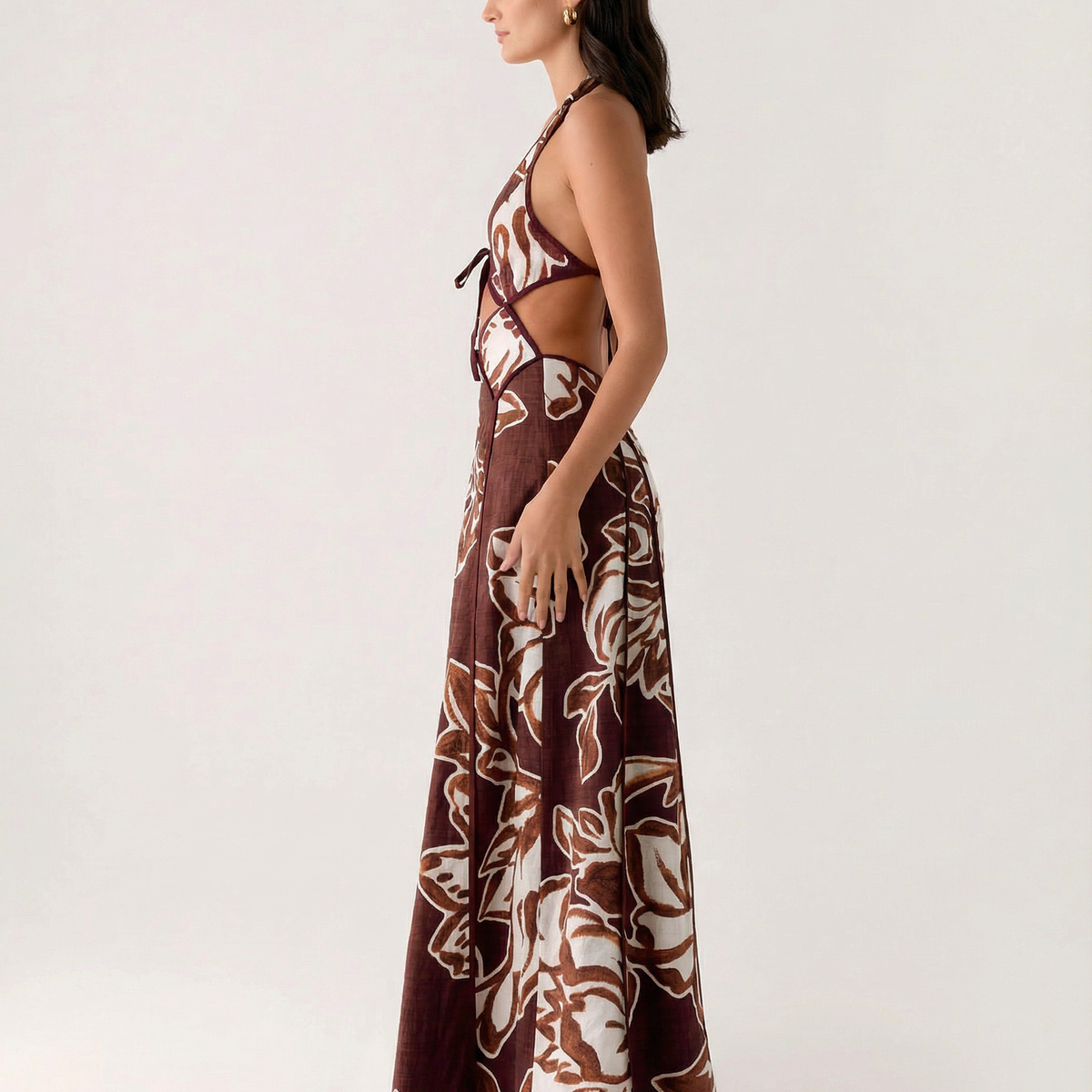 Valerie | Maxi Dress with Halter Cut-Out Detail