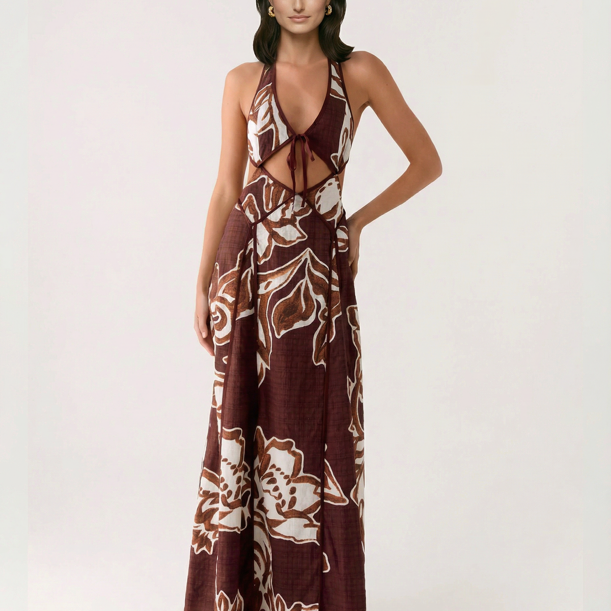 Valerie | Maxi Dress with Halter Cut-Out Detail