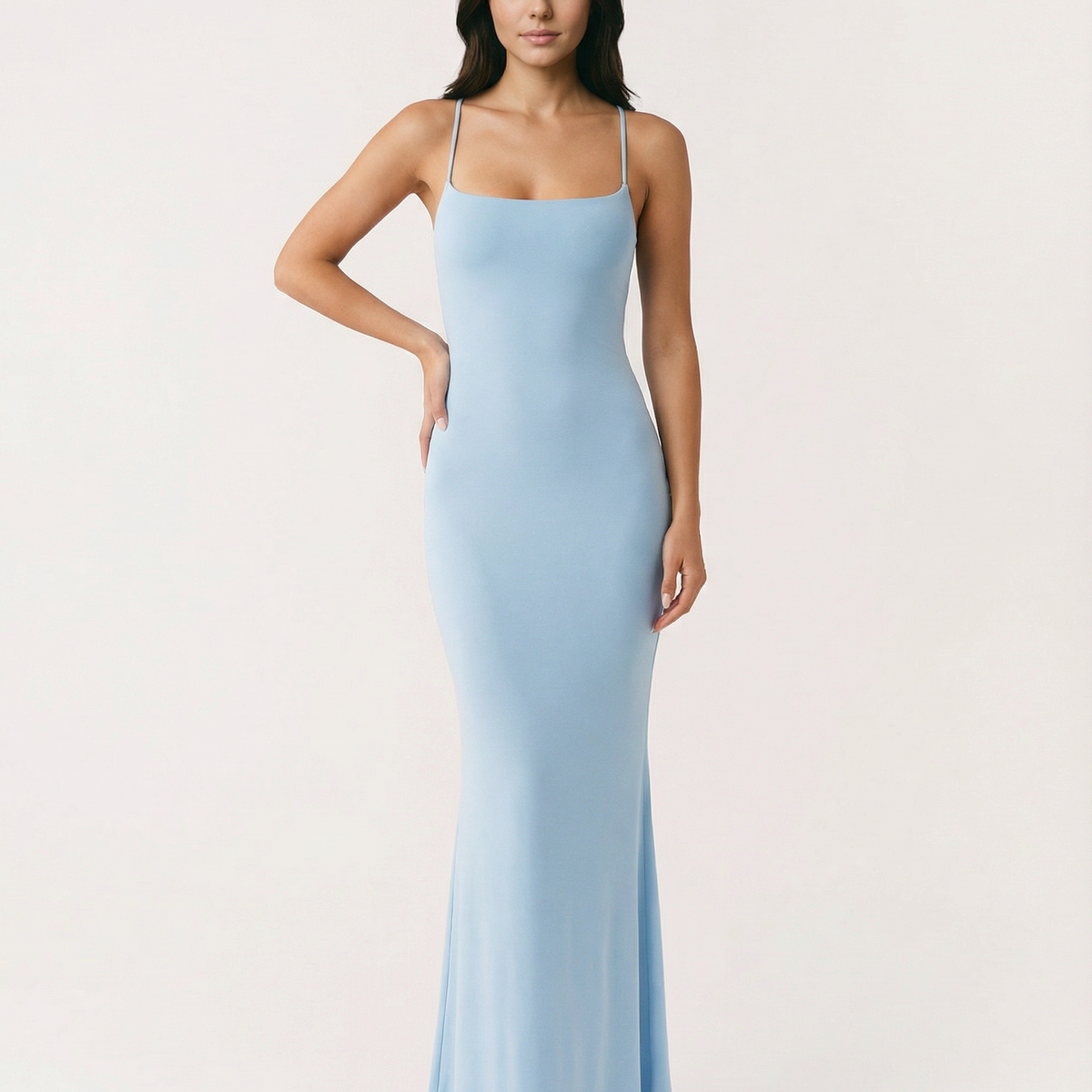 Glenda | Halter Maxi Dress with Open Back and Tie Detail