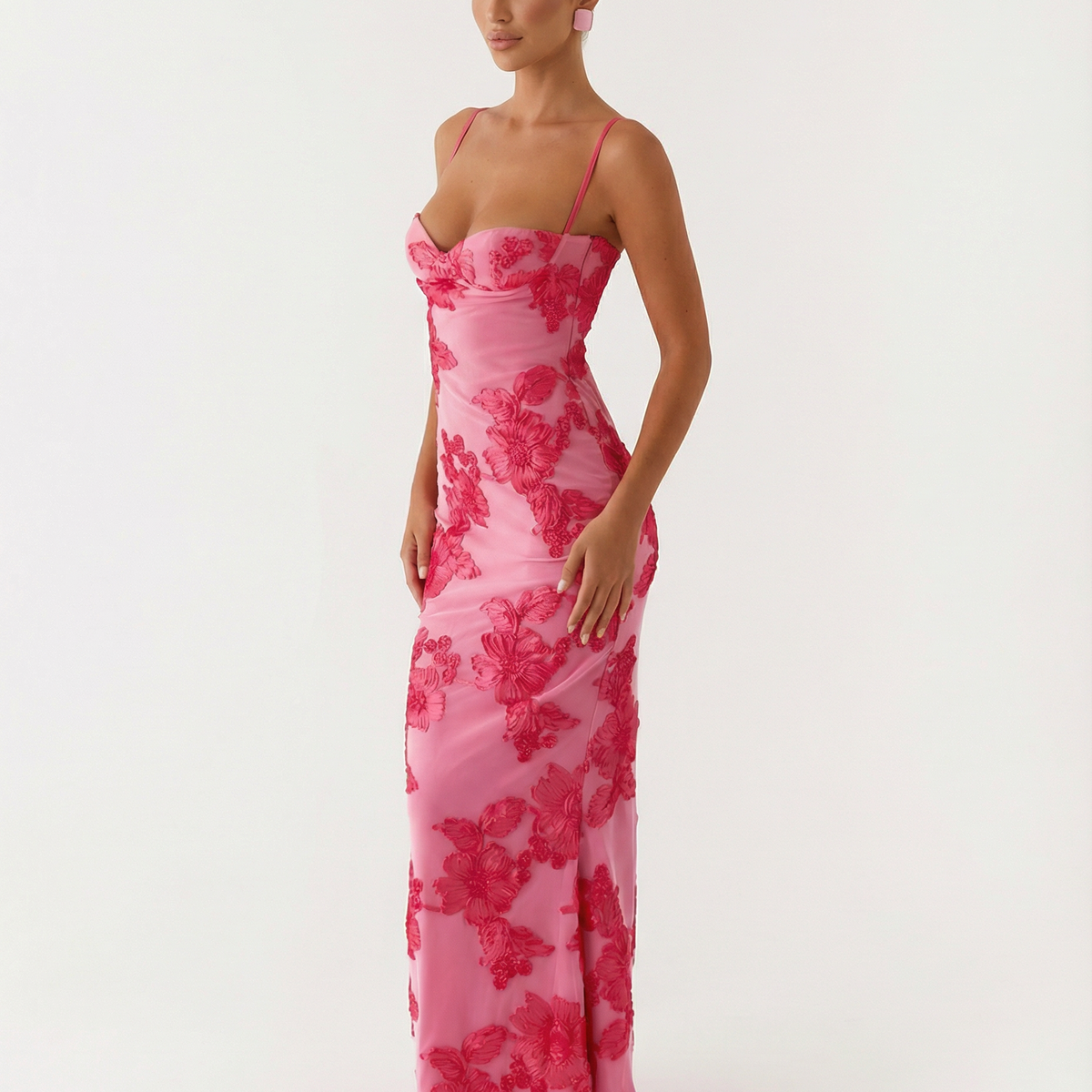 Caitlin | Maxi Dress with Sweetheart Bustier Detail