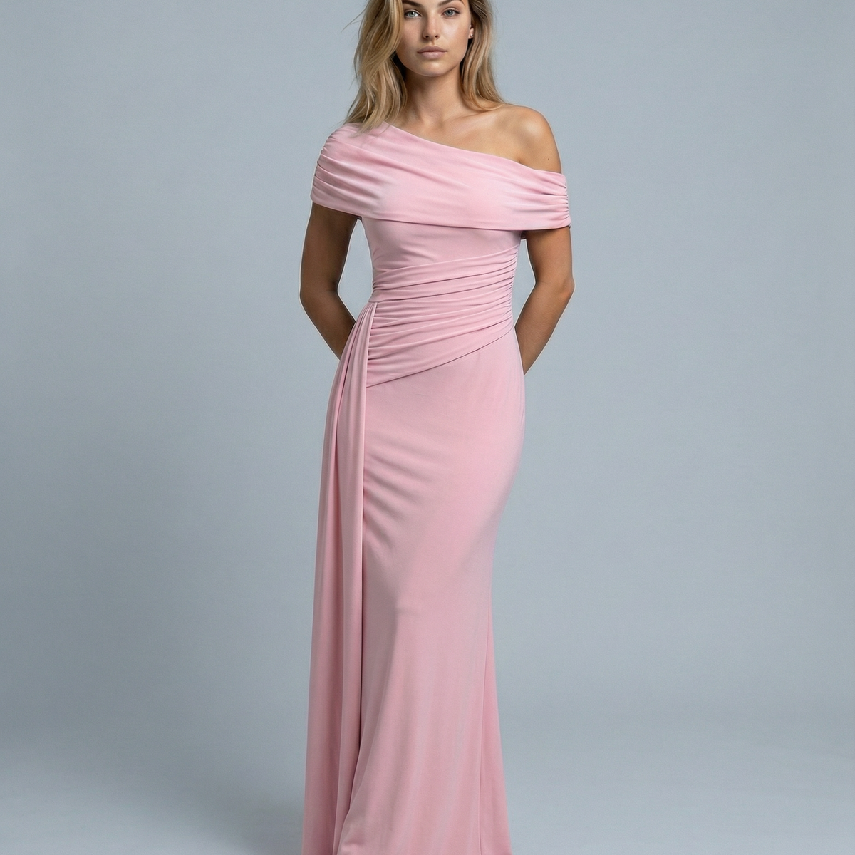 Aida | One Shoulder Ruched Maxi Dress