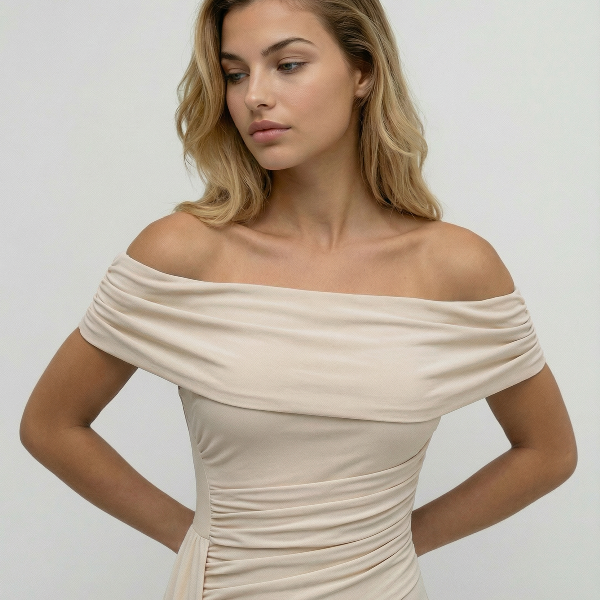 Aida | One Shoulder Ruched Maxi Dress