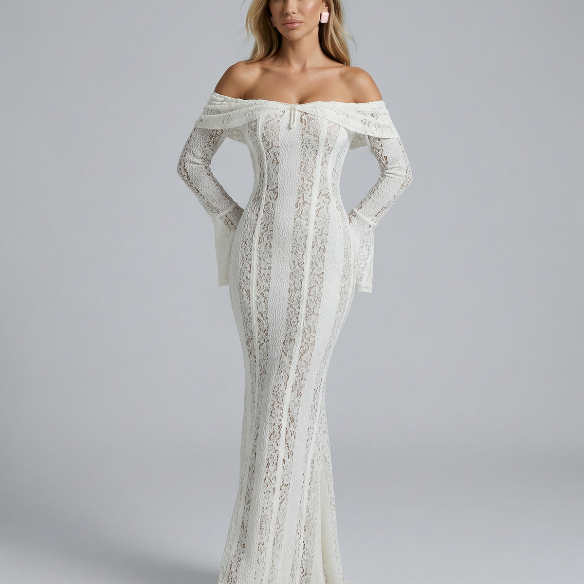 Kerry | Off Shoulder Lace Maxi Dress