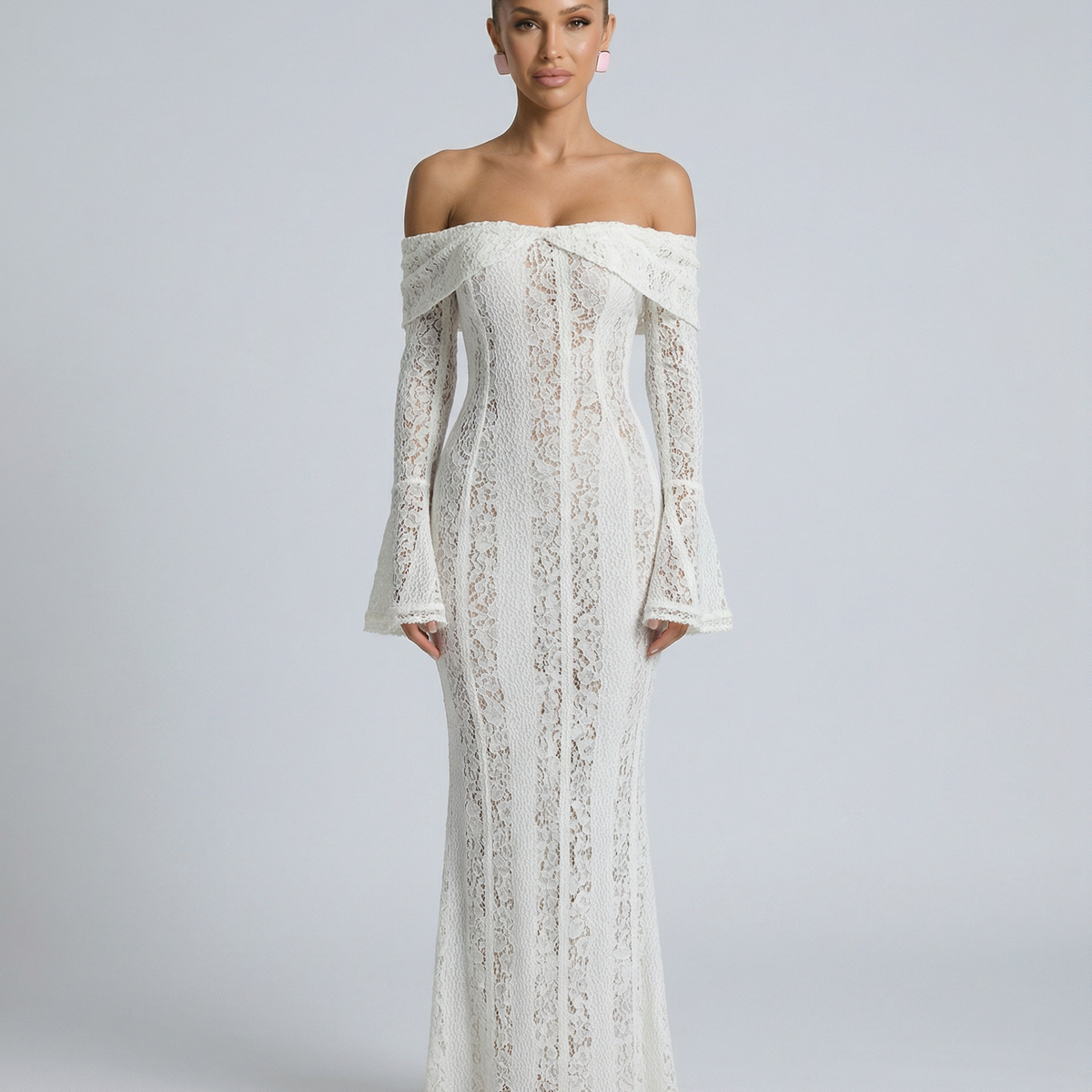Kerry | Off Shoulder Lace Maxi Dress