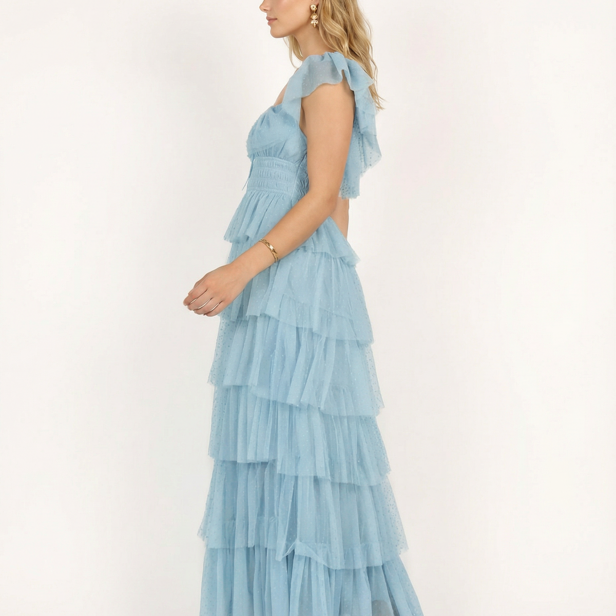 Elba | Maxi Dress with Tiered Ruffle Skirt