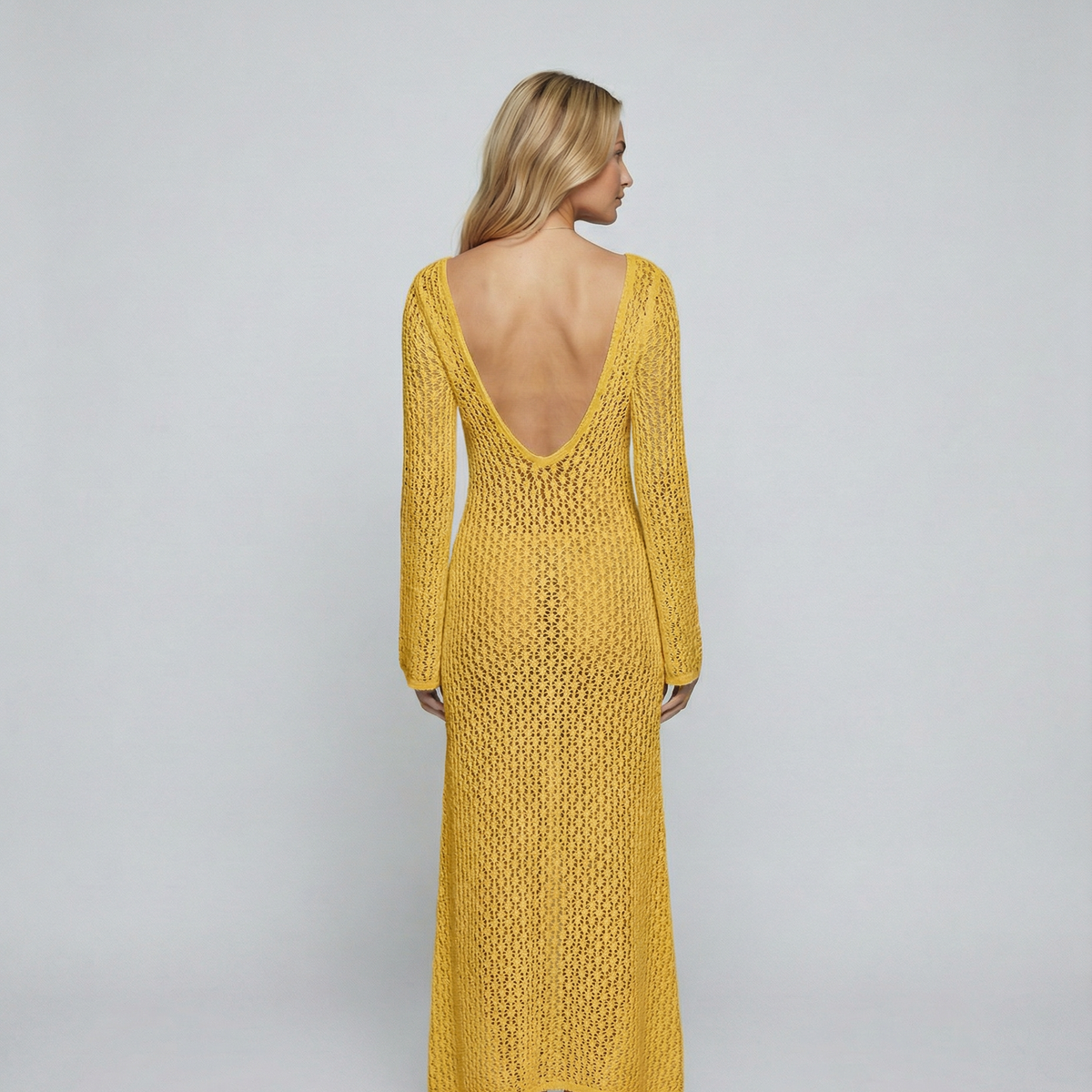 Tina | Crochet Bell Sleeve Maxi Dress