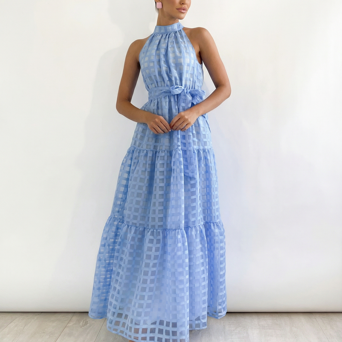 Paige | Maxi Dress with Halter Neck and Tie Waist