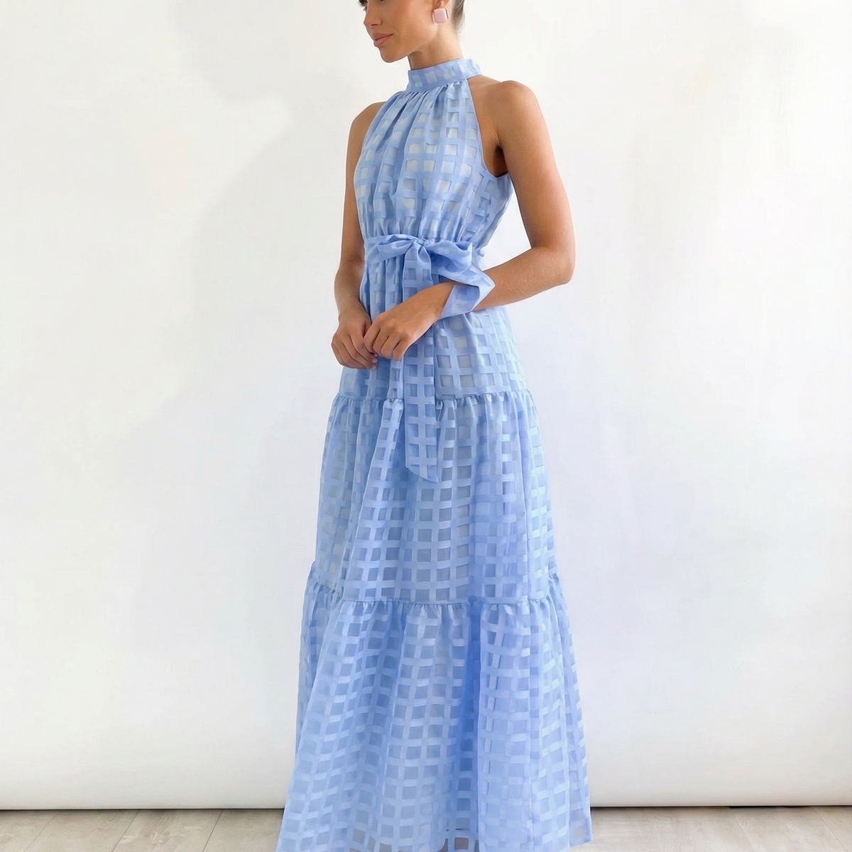 Paige | Maxi Dress with Halter Neck and Tie Waist