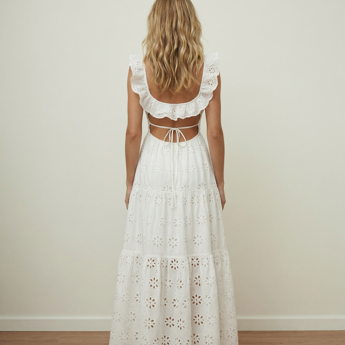 Lillie | Maxi Dress with Eyelet Embroidery