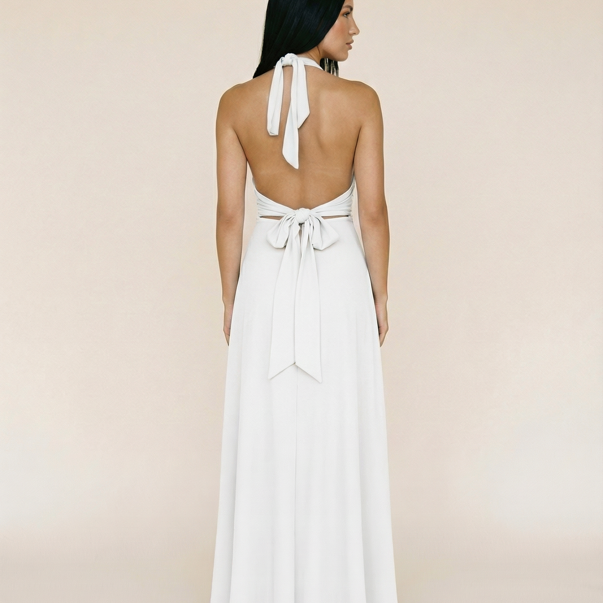 Cassie | Halter Neck High Slit Maxi Dress