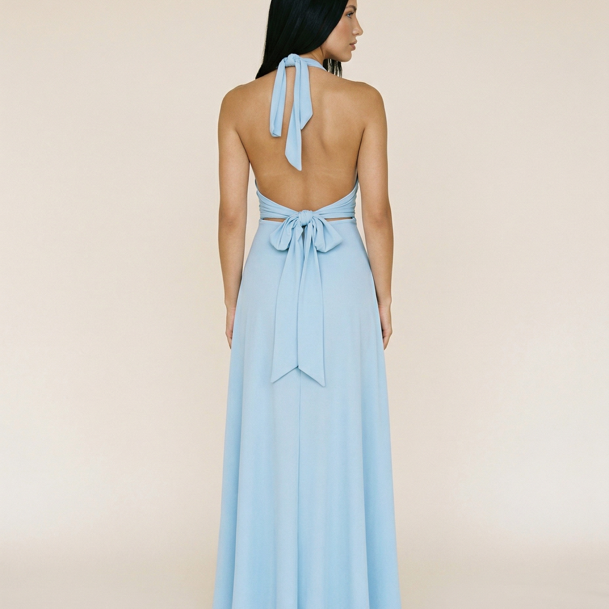 Cassie | Halter Neck High Slit Maxi Dress
