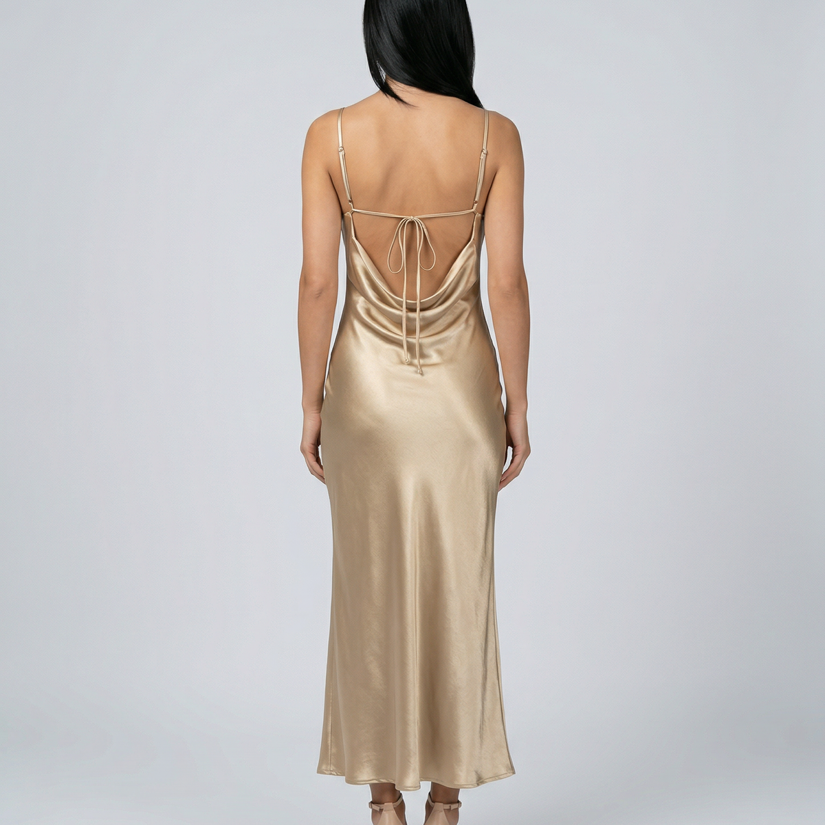 Elsa | Maxi Dress with Cowl Neck and Open Back