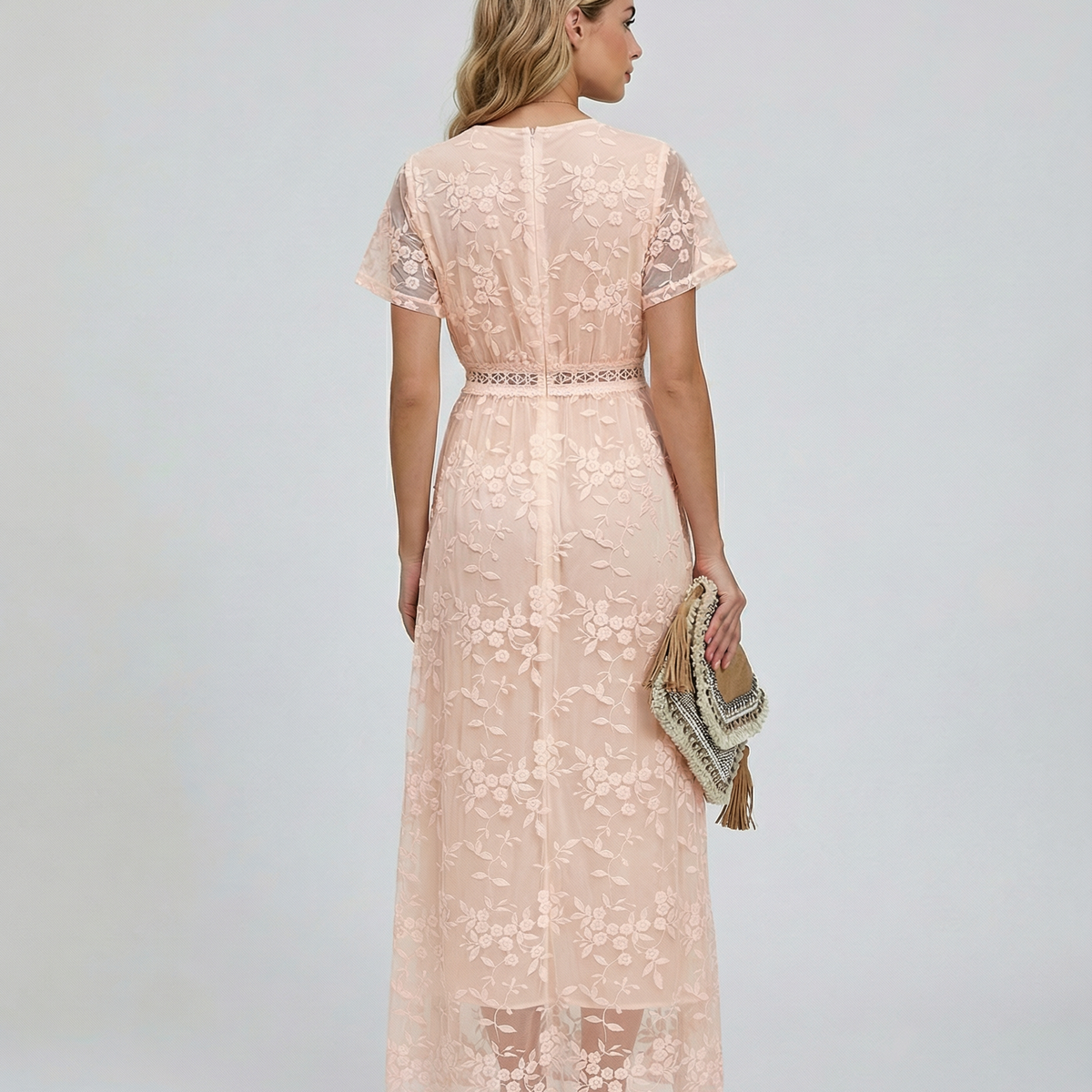Tanya | Boho Floral Lace Maxi Dress