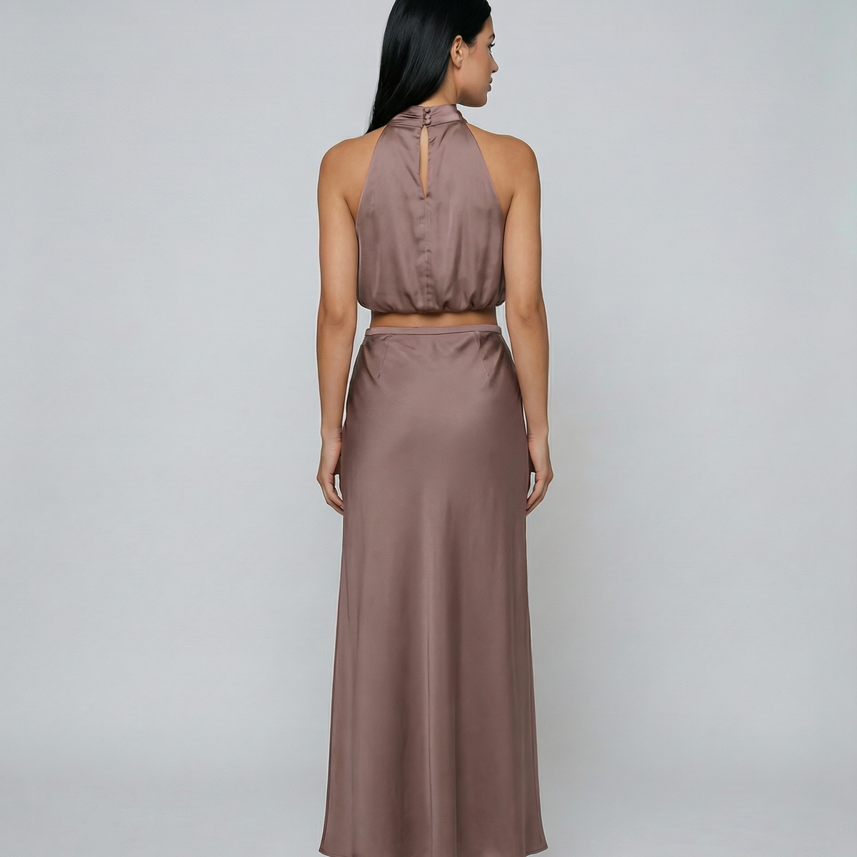 Polly | Two-Piece Set with Halter Top and Maxi Skirt