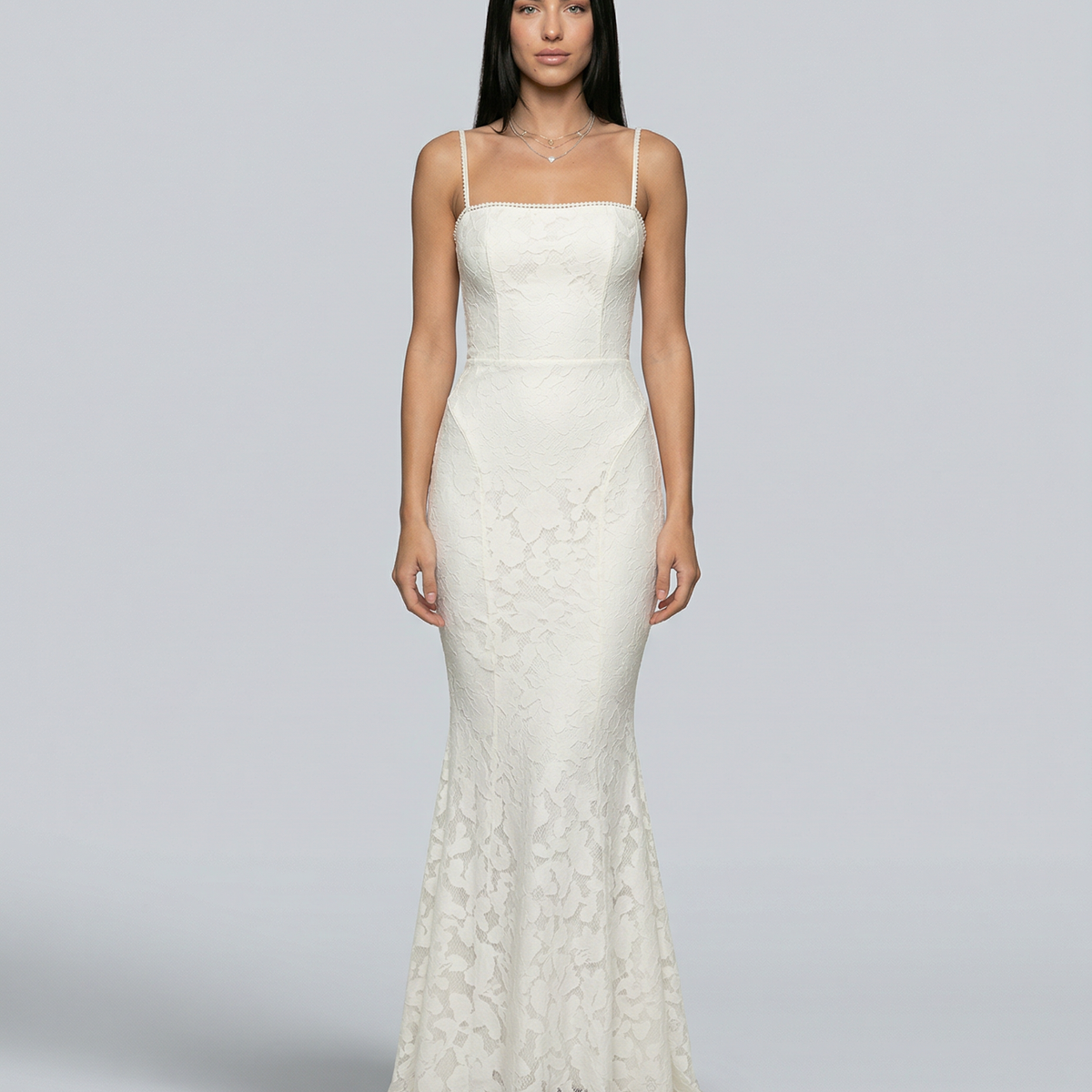 Neva | Maxi Dress with Lace-Up Back and Fitted Silhouette
