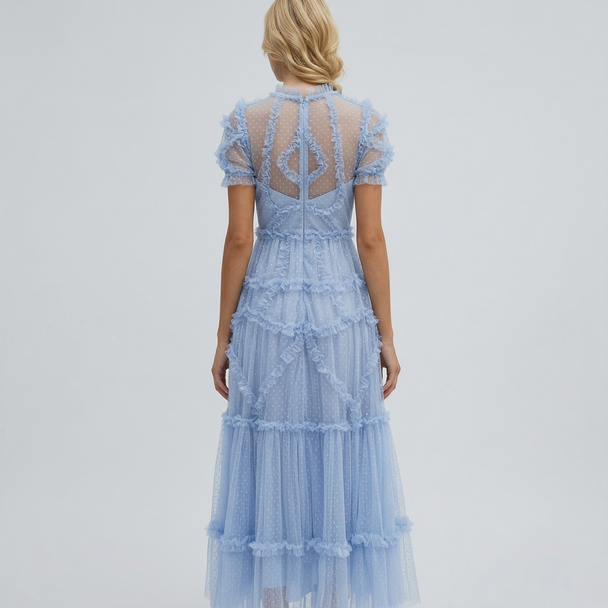 Ola | Maxi Dress with Ruffled Tulle Layers
