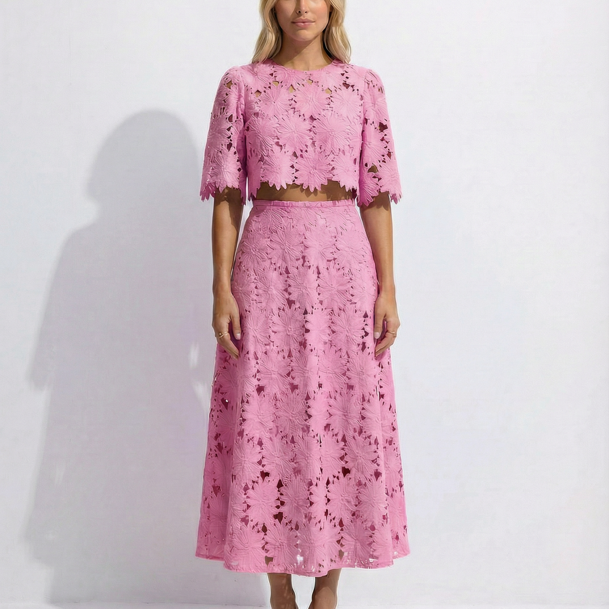 Rhonda | Lace Crop Top & Maxi Skirt Set