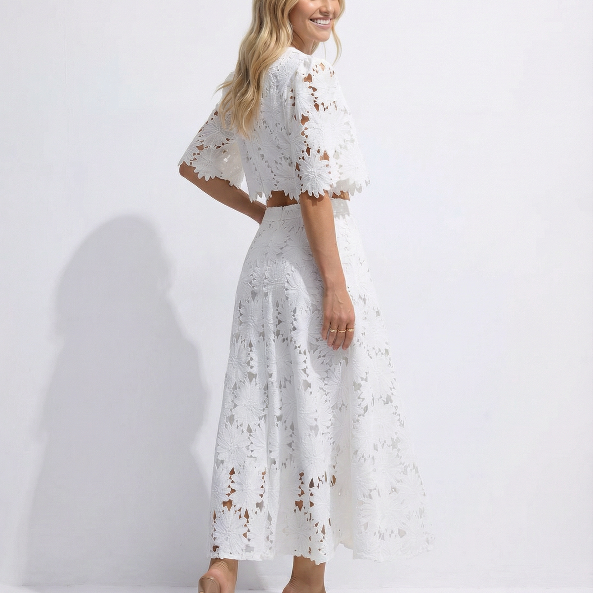 Rhonda | Lace Crop Top & Maxi Skirt Set