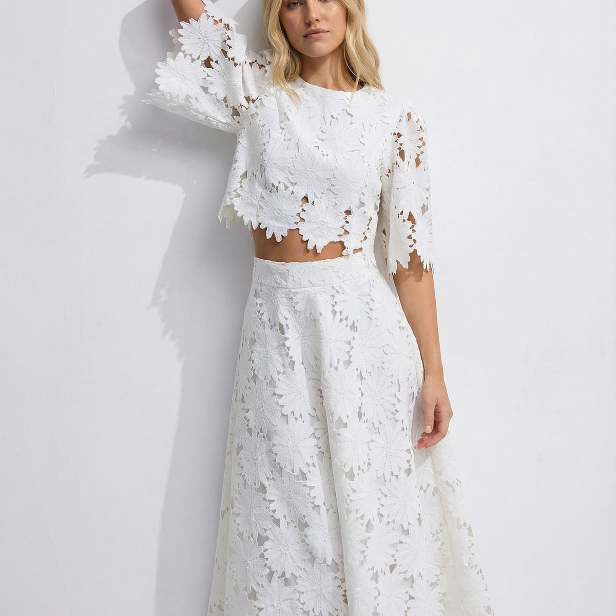 Rhonda | Lace Crop Top & Maxi Skirt Set