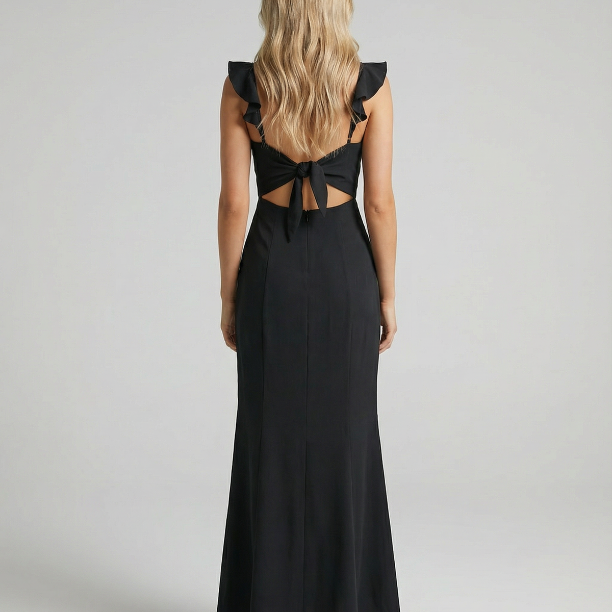 June | Maxi Dress with Ruffle Straps and Side Slit