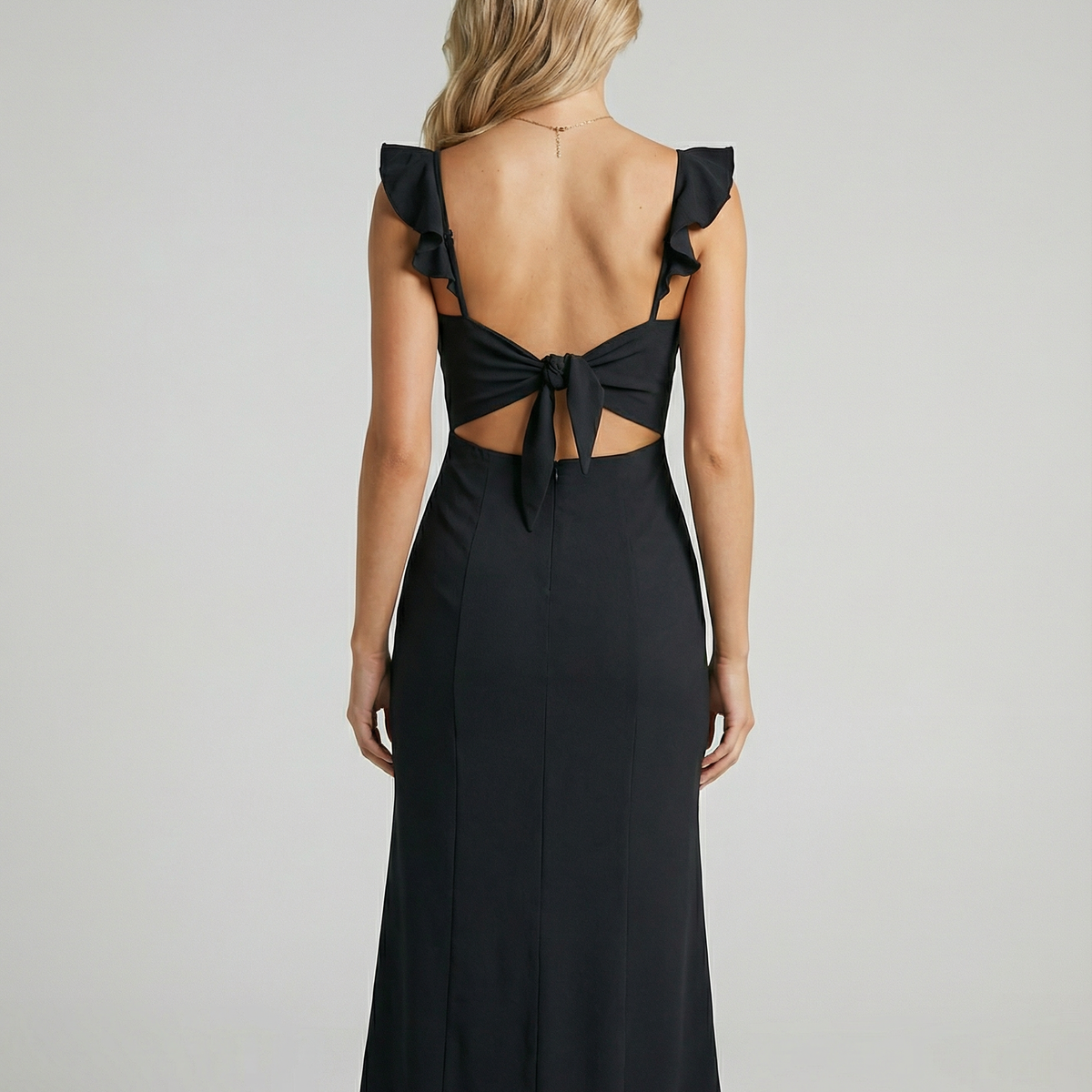 June | Maxi Dress with Ruffle Straps and Side Slit