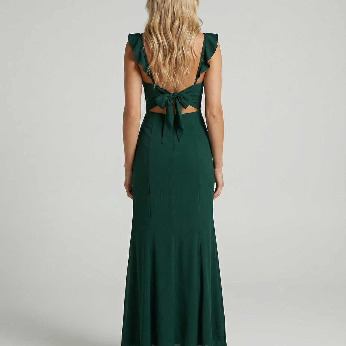 June | Maxi Dress with Ruffle Straps and Side Slit
