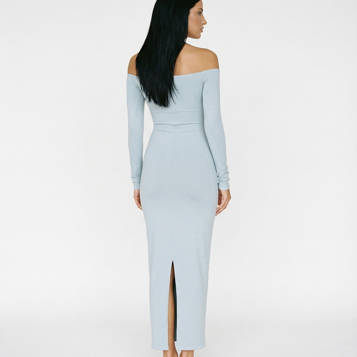 Robbie | Off Shoulder Maxi Dress with Long Sleeves