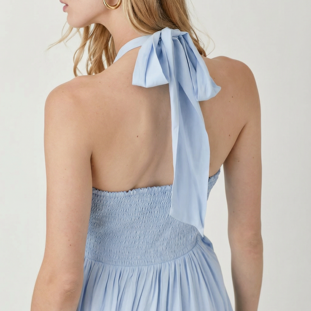 Verna | Maxi Dress with Halter Neck and Soft Drape