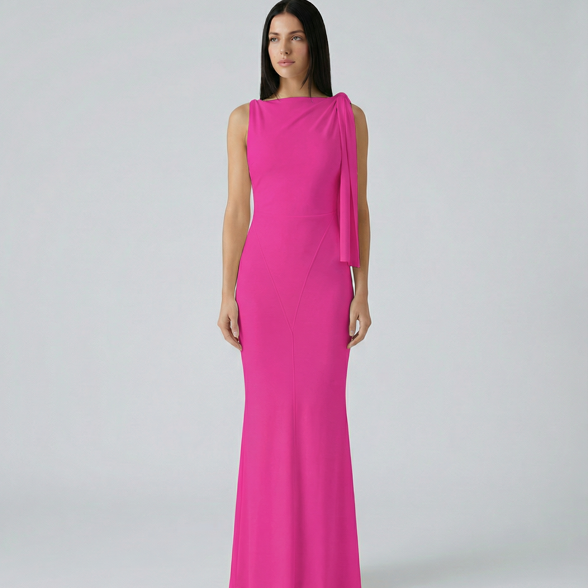 Ada | Maxi Dress with Draped Shoulder Detail