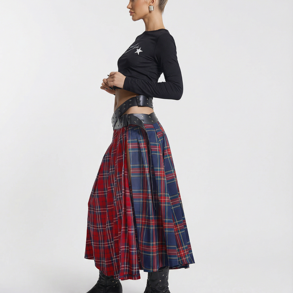 Kim | Maxi Kilt with Pleated Design