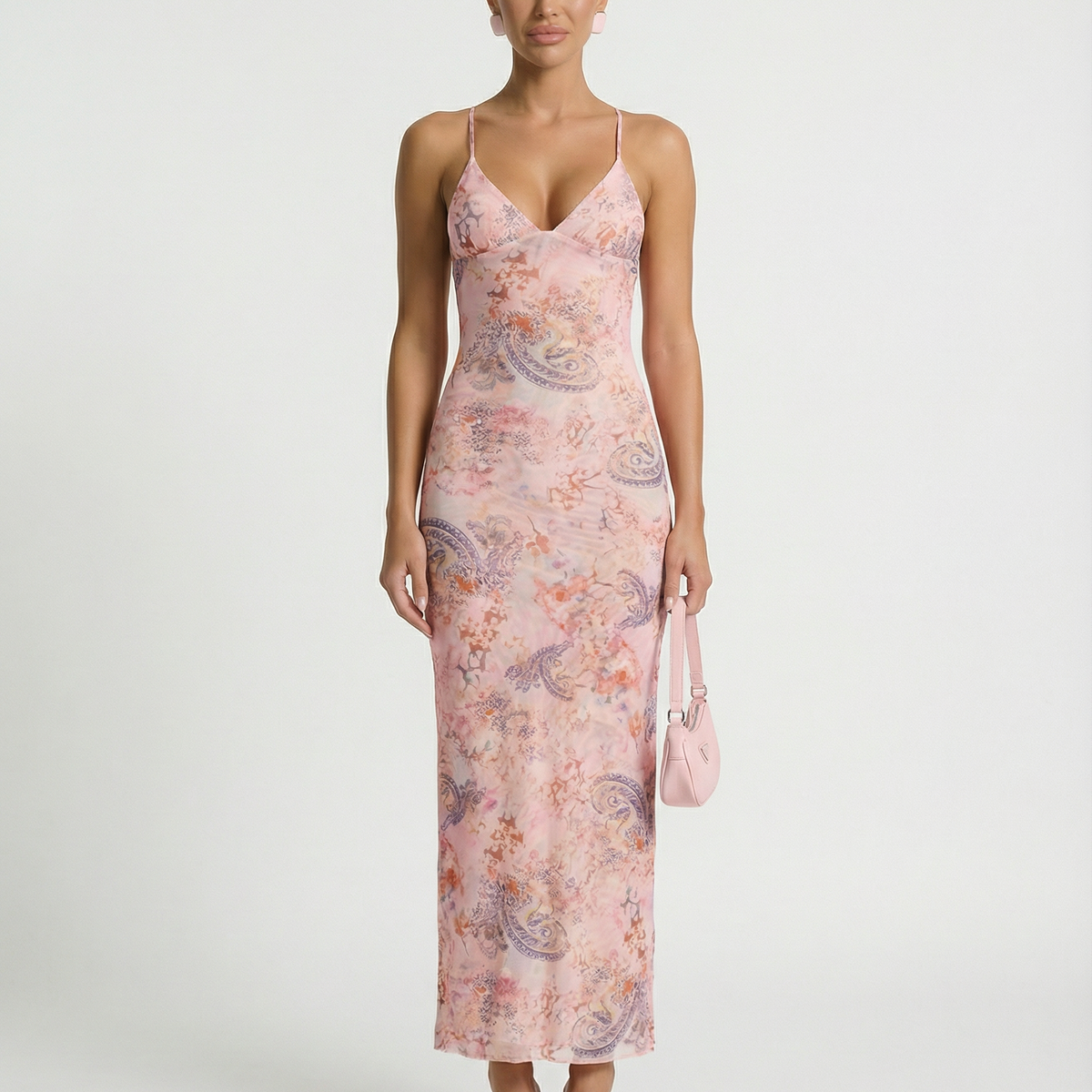 Terri | Backless Midi Dress with Butterfly Detail