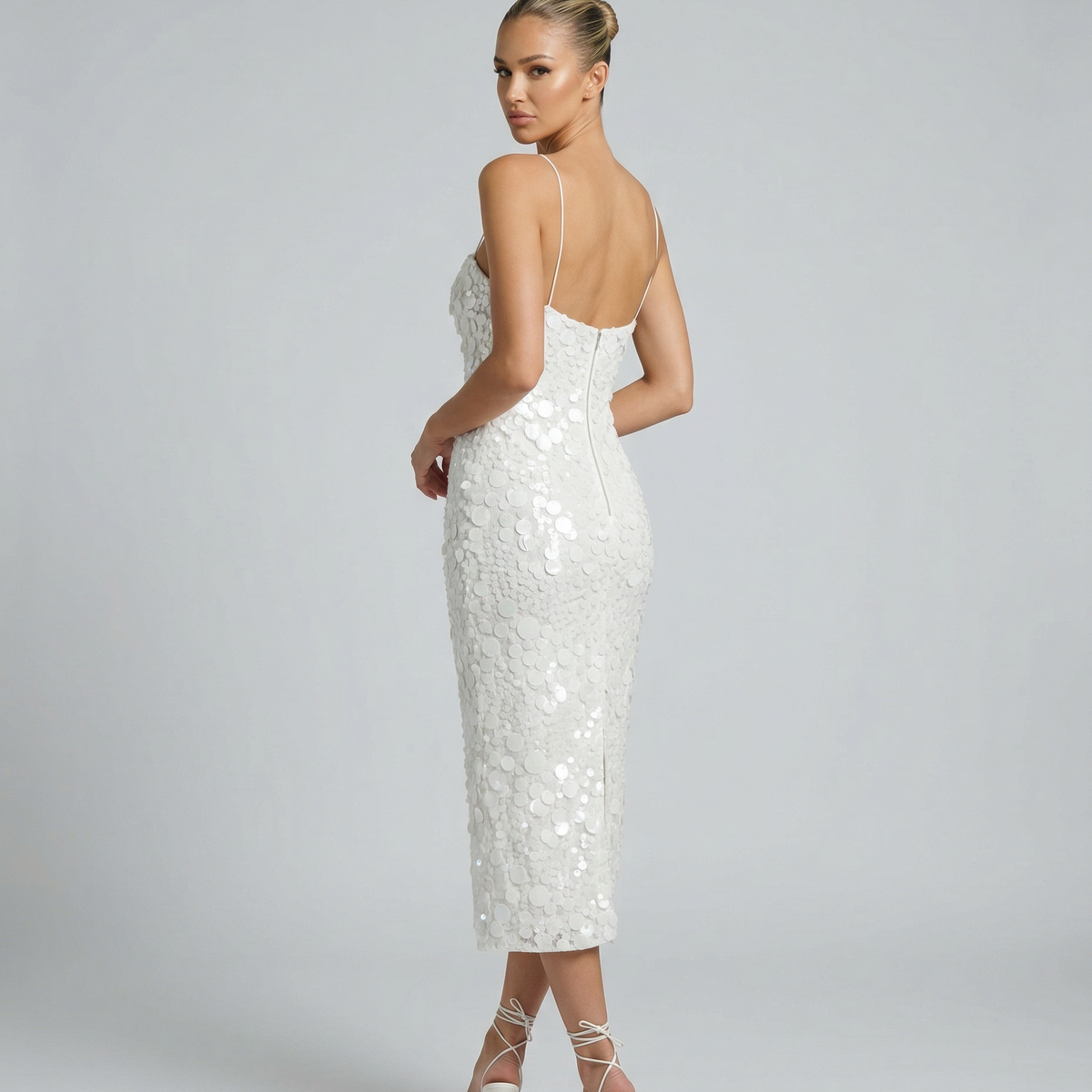 Kelley | Midi Dress with Sequin Detailing