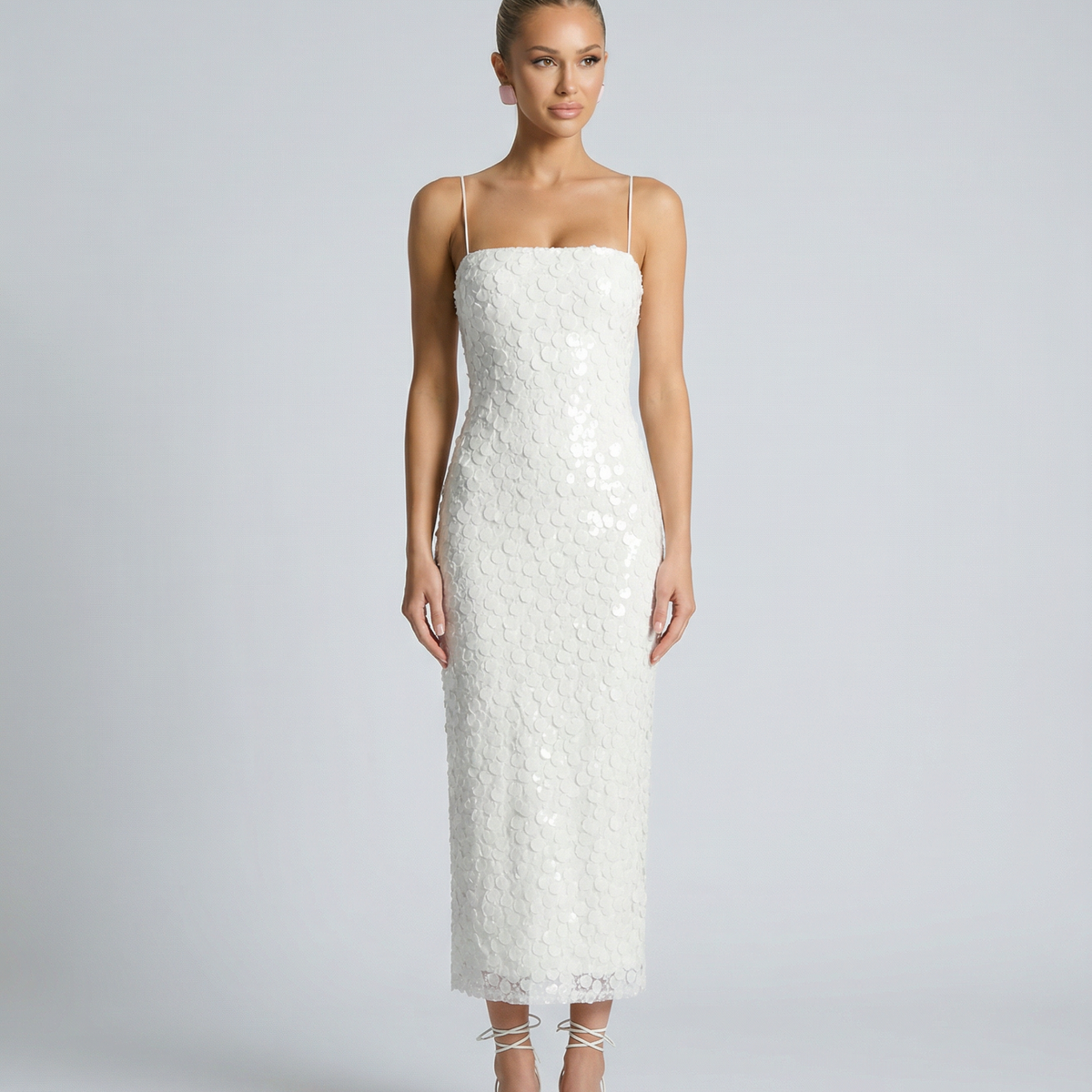 Kelley | Midi Dress with Sequin Detailing
