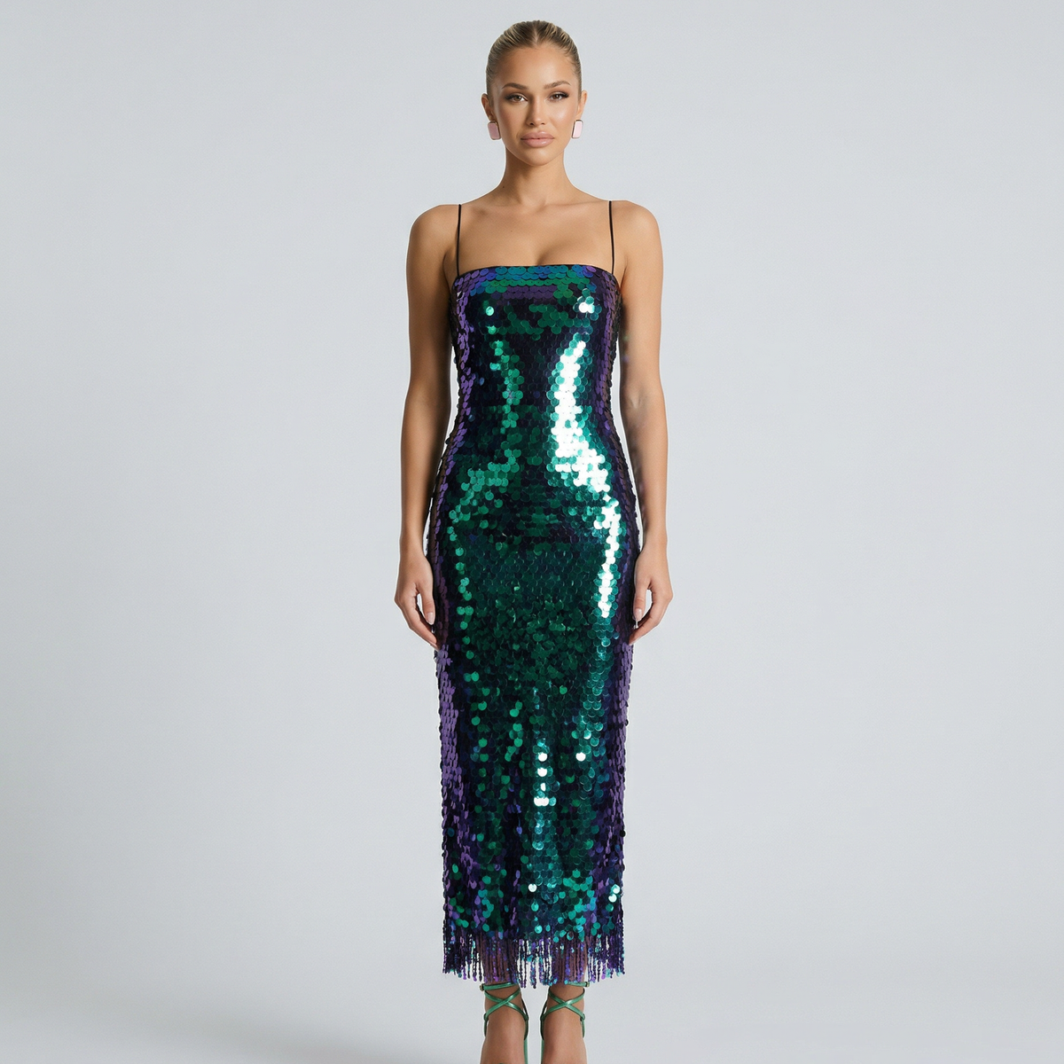 Kelley | Midi Dress with Sequin Detailing