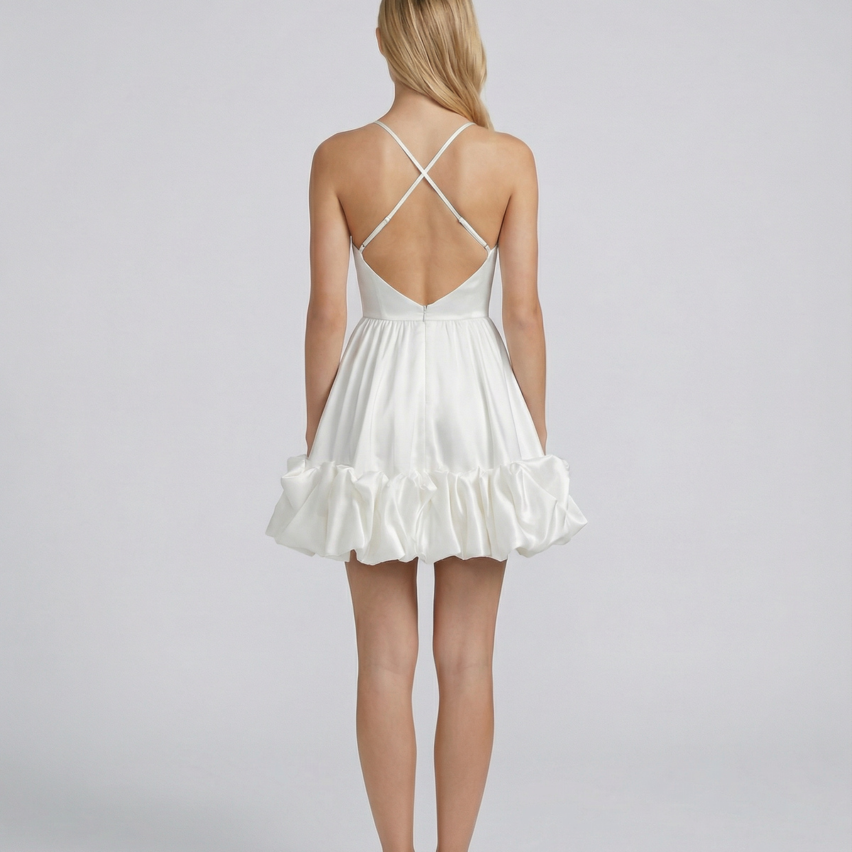 Inez | Mini Dress with Bustier Corset and Flounce Hem