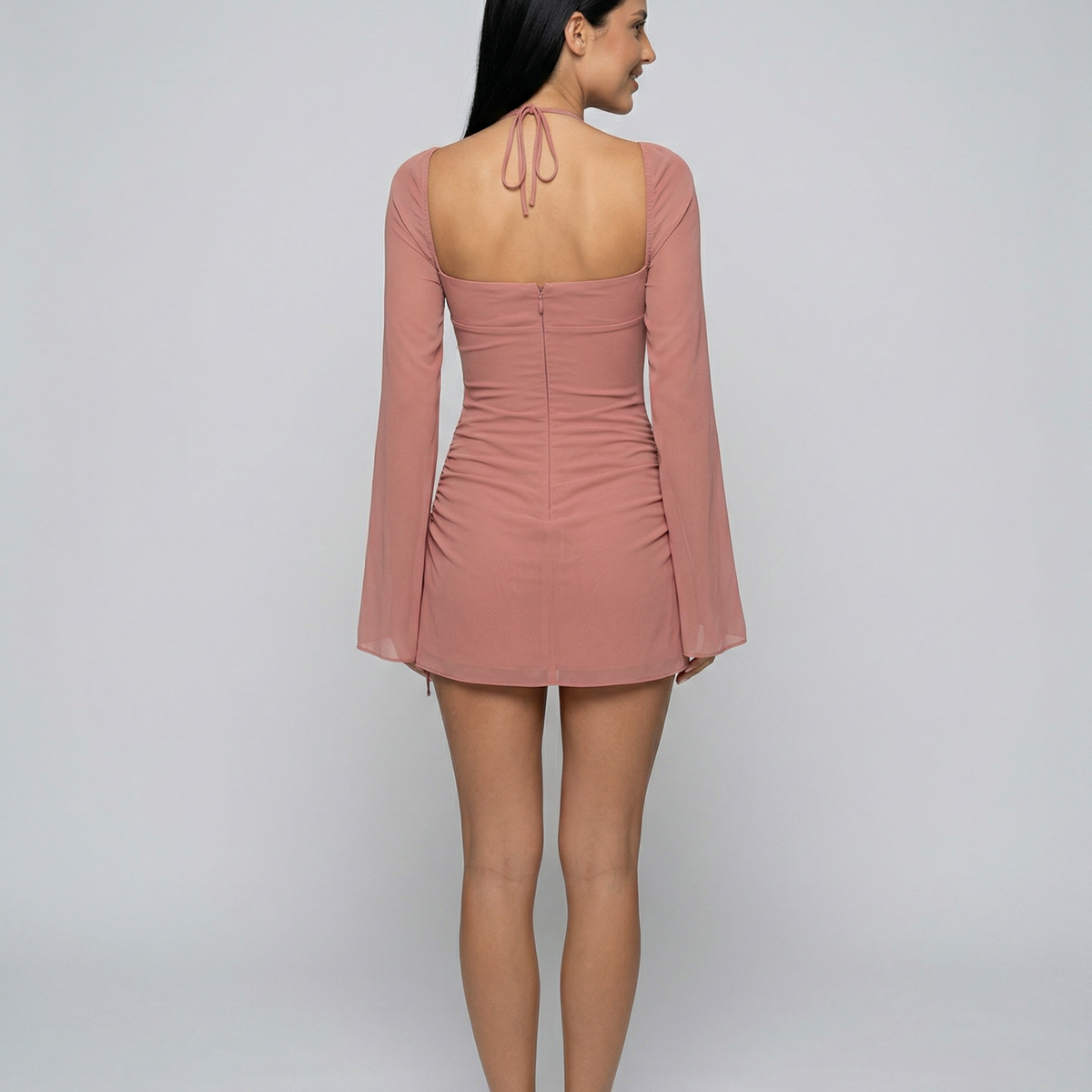 Lauren | Mini Dress with Halter Neck and Side Cutout