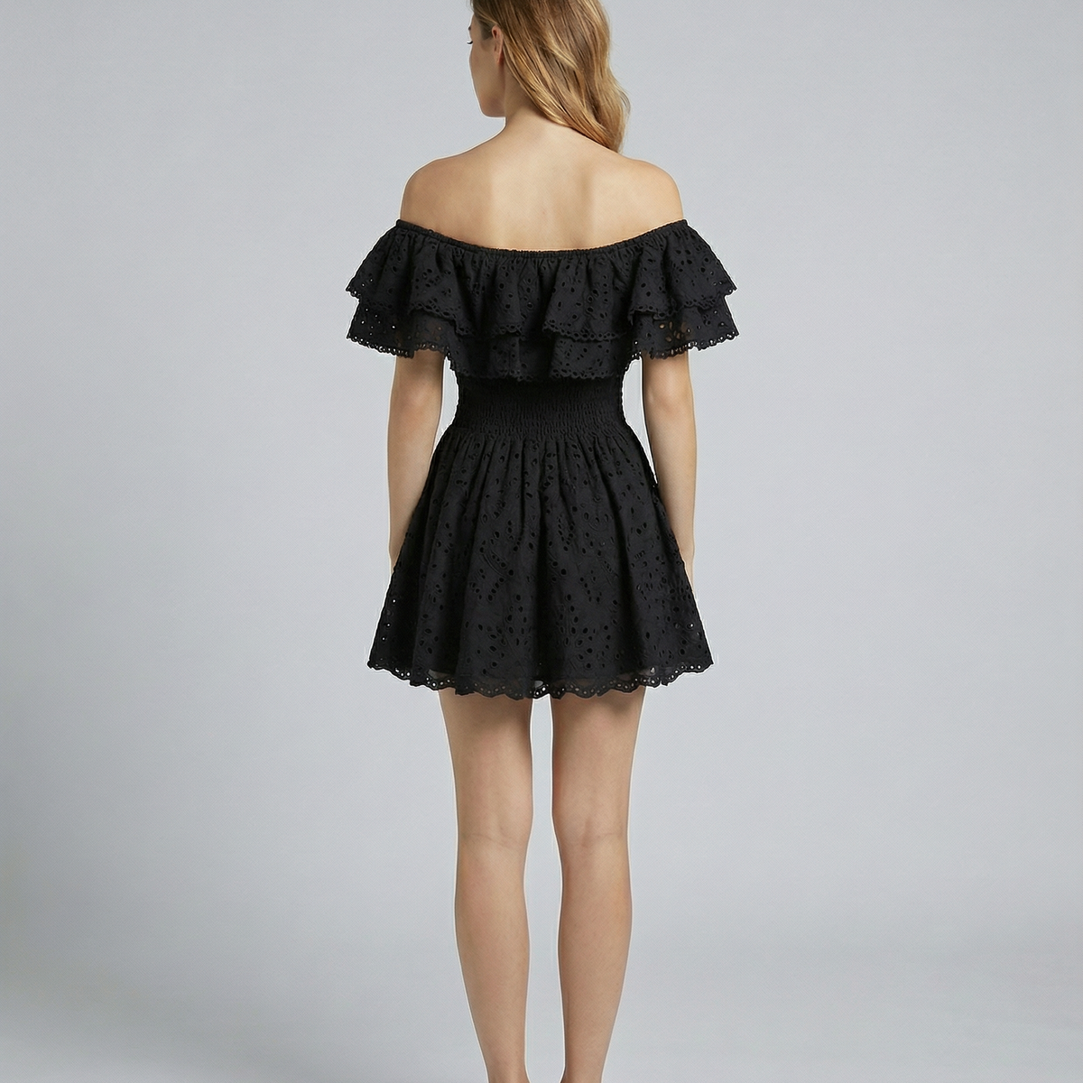 Nina | Off-Shoulder Mini Dress with Ruffle Detail