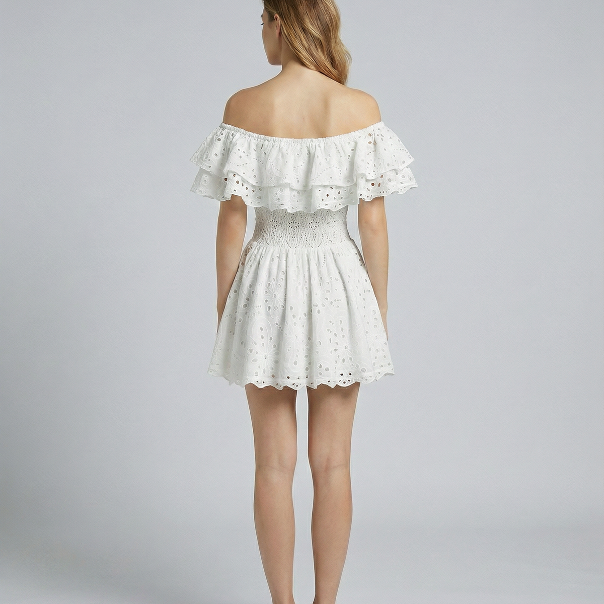 Nina | Off-Shoulder Mini Dress with Ruffle Detail