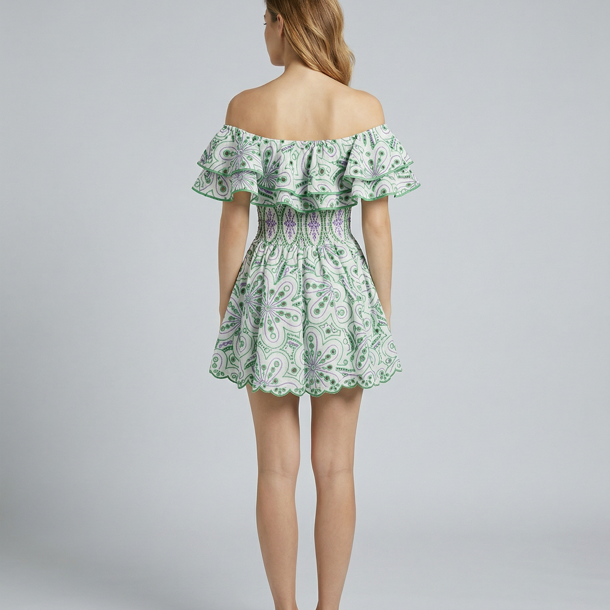 Nina | Off-Shoulder Mini Dress with Ruffle Detail