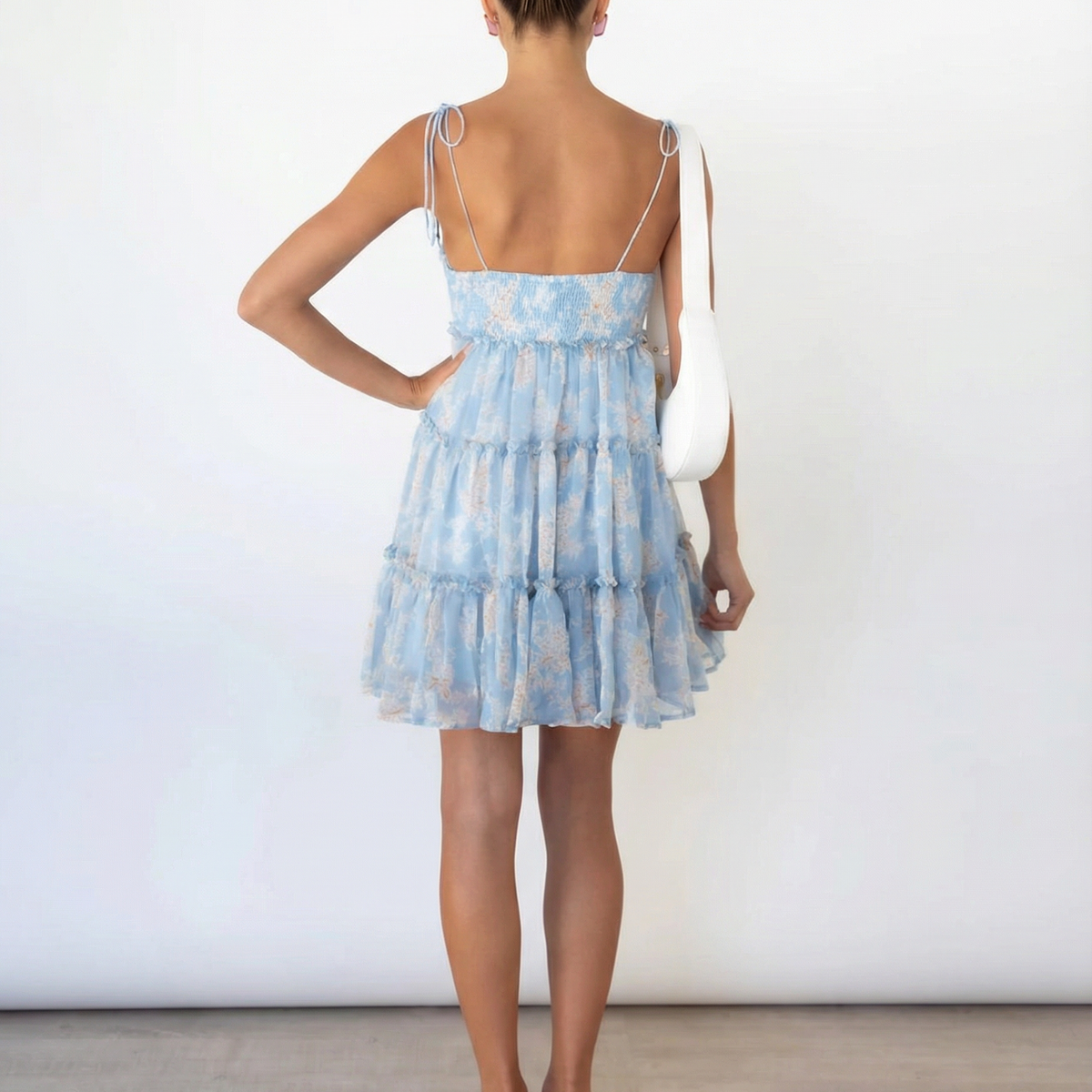 Lauri | Mini Dress with Floral Print and Ruffled Skirt