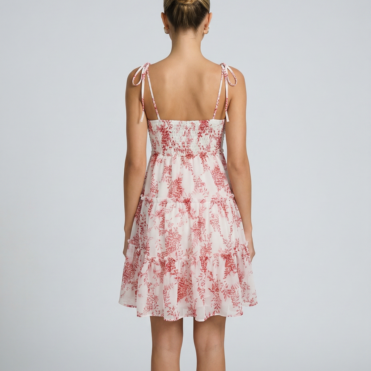 Lauri | Mini Dress with Floral Print and Ruffled Skirt