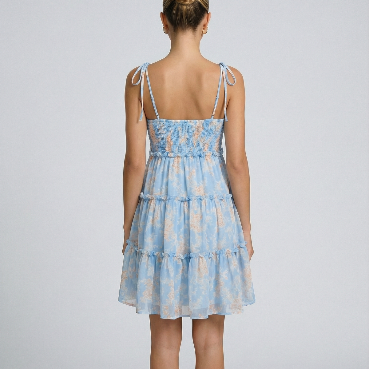 Lauri | Mini Dress with Floral Print and Ruffled Skirt