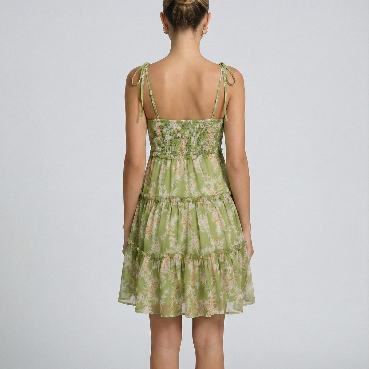 Lauri | Mini Dress with Floral Print and Ruffled Skirt