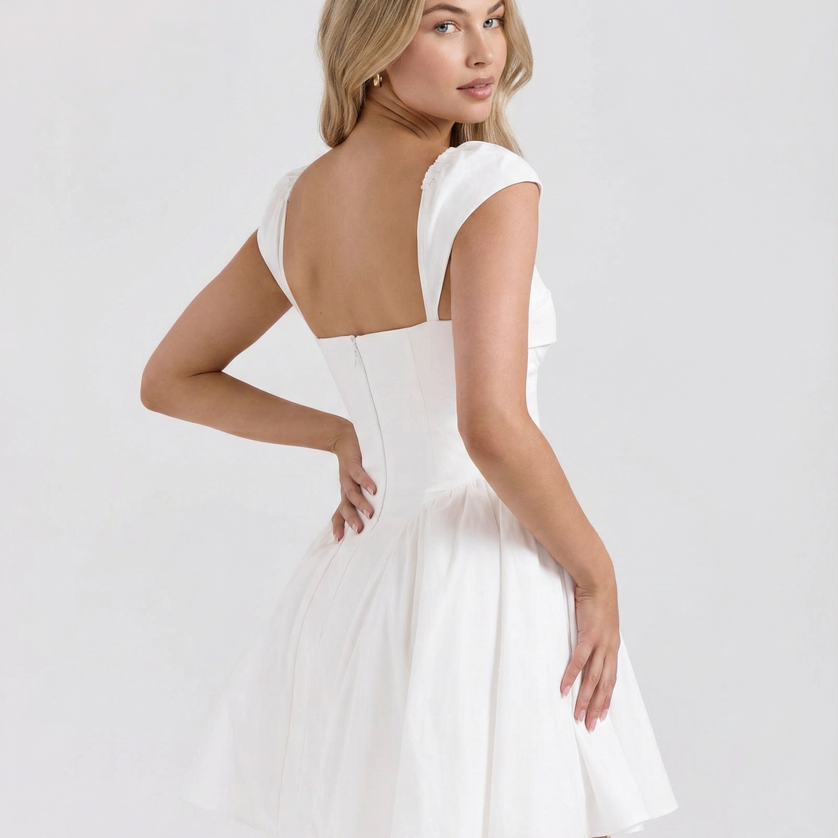 Florence | Corset Mini Dress with Strapless Plunge Neck