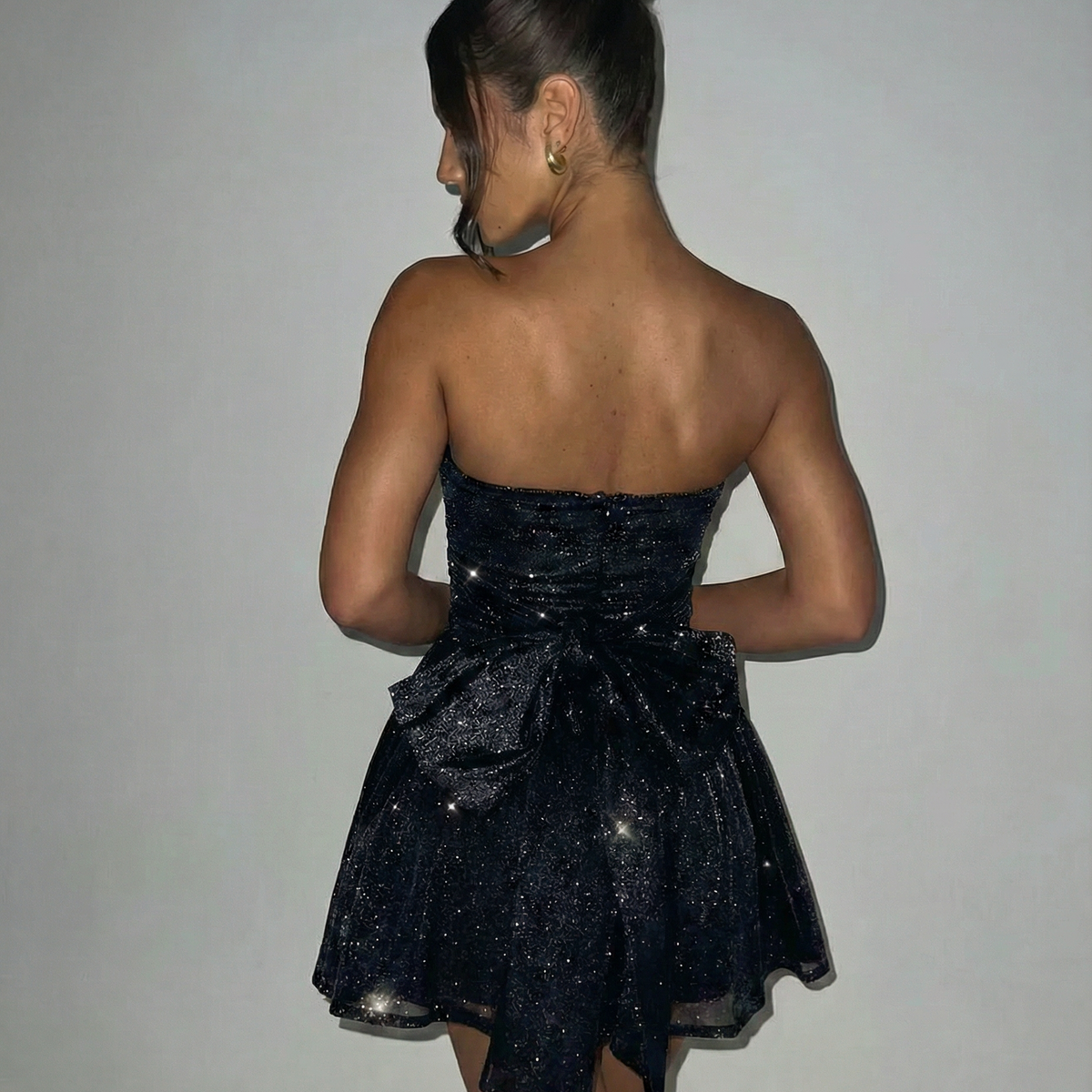 Mila | Strapless Mini Dress with Bow Detail