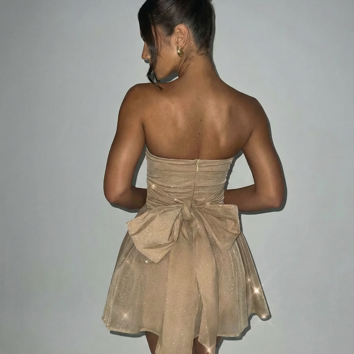 Mila | Strapless Mini Dress with Bow Detail