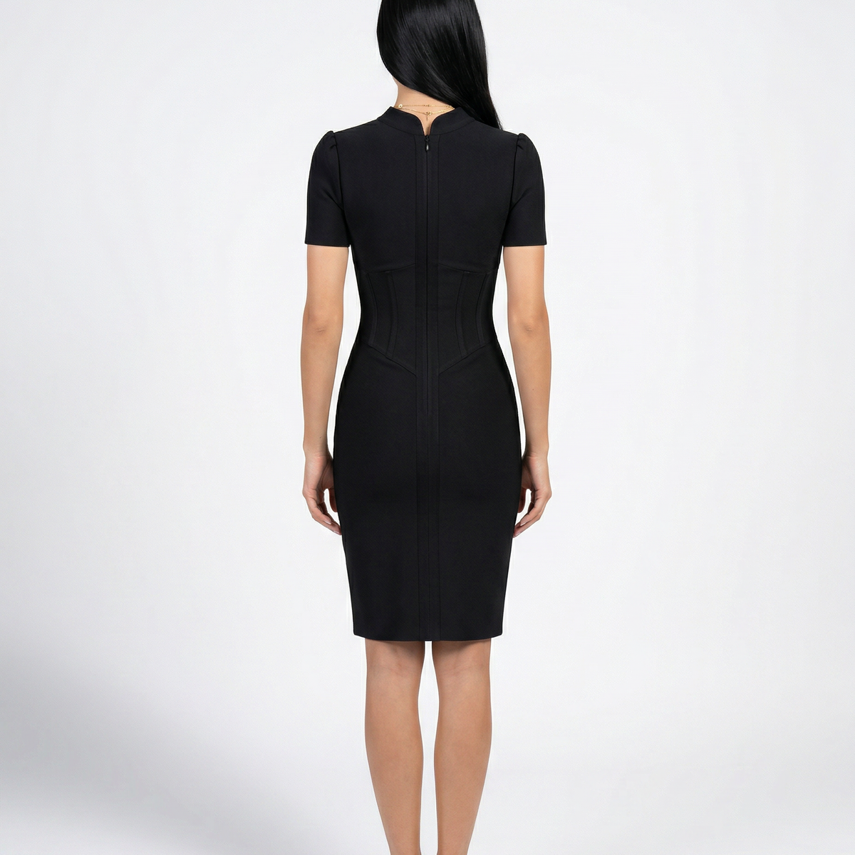 Heidi | Mini Bandage Dress with High Neck