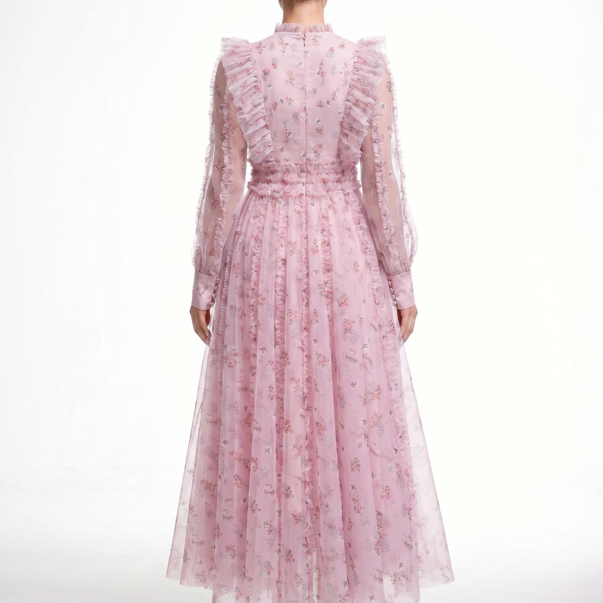 Beryl | Maxi Dress with Floral Print and Ruffle Details