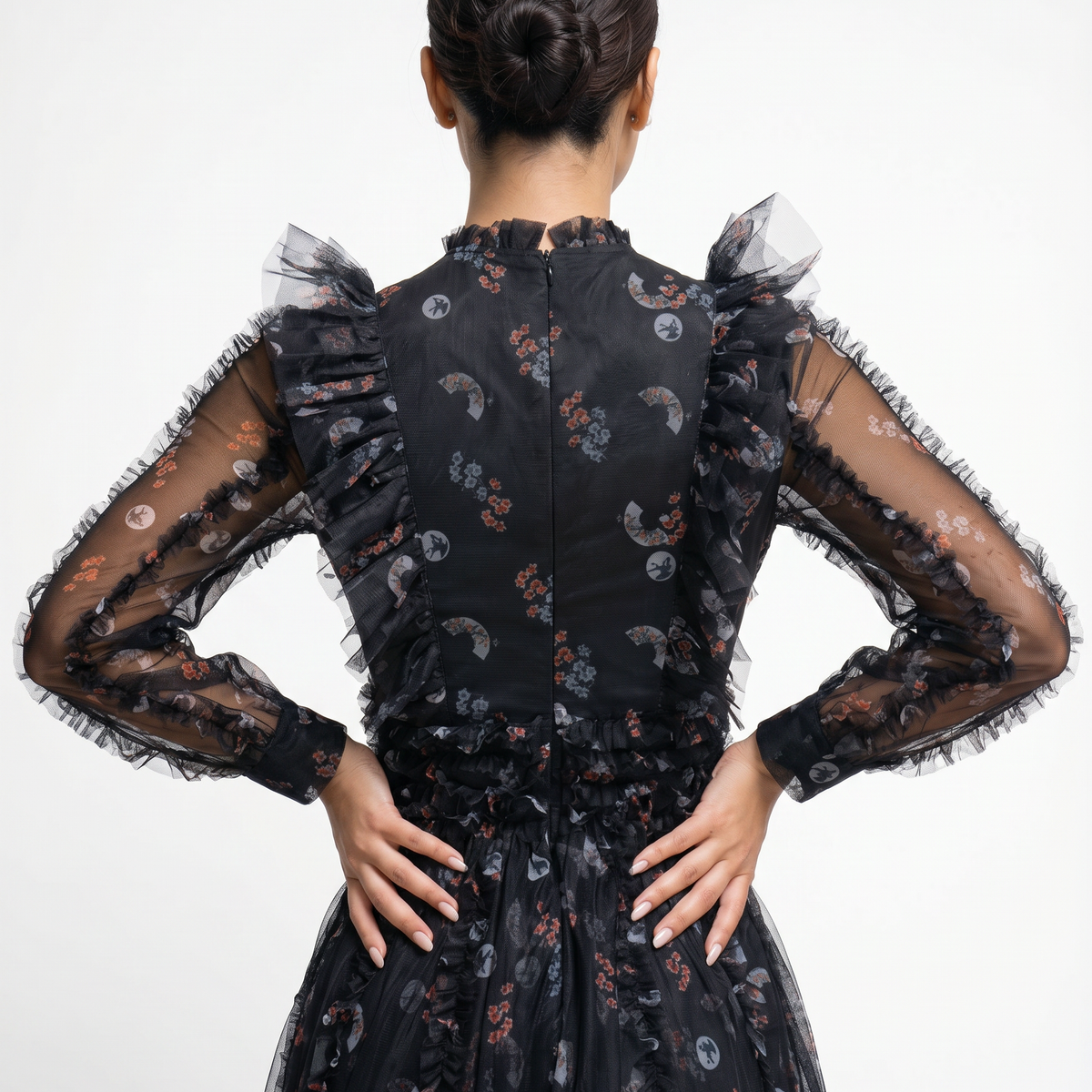Beryl | Maxi Dress with Floral Print and Ruffle Details